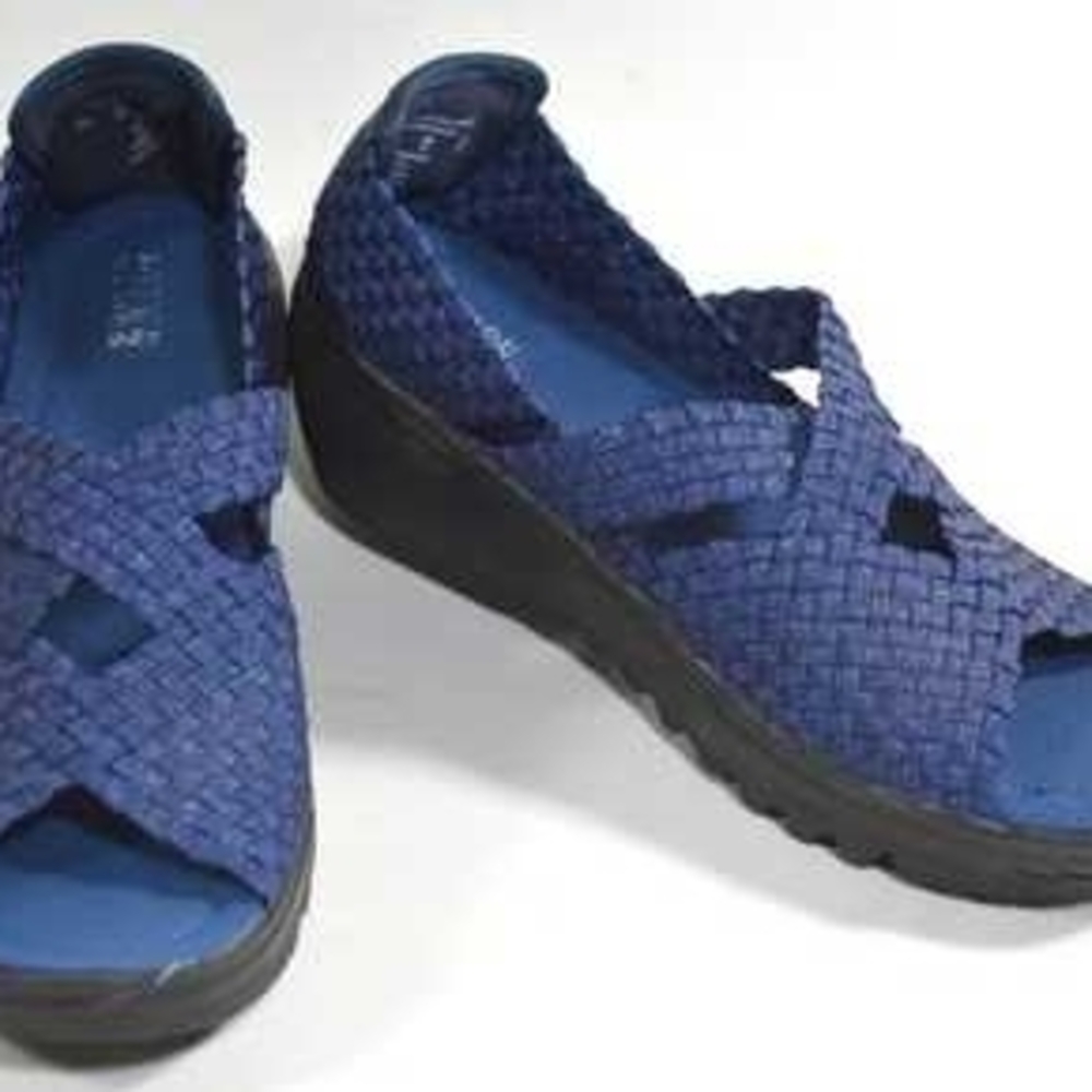Canyon River Blues Navy Woven Wedges